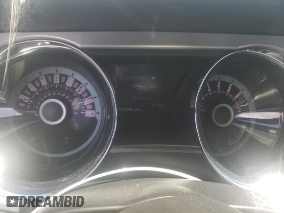 2013 Ford Mustang V6 with VIN 1ZVBP8AM1D5265875, listed as a Copart auction lot 60679005 with 102,380 mi miles and Salvage title. Bid and sale history available at DreamBid. Image 9.