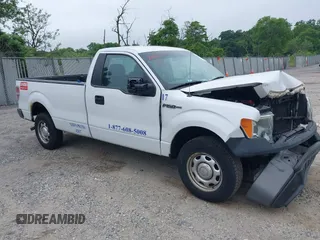 2014 Ford F-150 XL with VIN 1FTMF1CMXEKE59536, listed as a IAAI auction lot 42515867 with 134,845 mi miles and . Bid and sale history available at DreamBid. Image 1.
