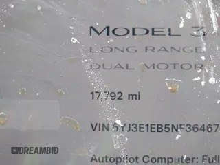 2022 Tesla Model 3 Long Range with VIN 5YJ3E1EB5NF364678, listed as a IAAI auction lot 41570361 with 17,792 mi miles. Bid and sale history available at carsss.com. Image 14.