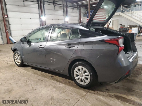 2019 Toyota Prius L Eco with VIN JTDKARFU0K3091731, listed as a Copart auction lot 46832955 with 98,327 mi miles and Salvage Title. Bid and sale history available at carsss.com. Image 2.