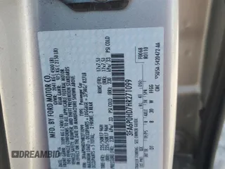 2017 Ford Fusion SE with VIN 3FA6P0HD7HR271099, listed as a Copart auction lot 58903005 with 103,507 mi miles and Clean title. Bid and sale history available at DreamBid. Image 12.