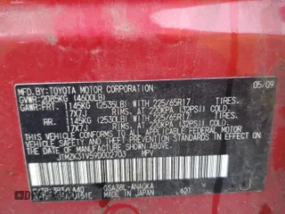 2009 Toyota RAV4 Ltd with VIN JTMZK31V59D002703, listed as a Copart auction lot 83897614 with 136,665 mi miles and Salvage Title. Bid and sale history available at carsss.com. Image 13.