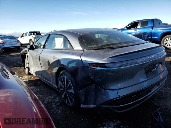 2023 Lucid Air Pure z VIN 50EA1PFA2PA007090, wystawiony jako Copart lot #42149485 z przebiegiem Nie podano mil oraz Szkody całkowita. Historia ofert i sprzedaży dostępna na DreamBid. Obrazek 2.