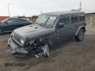 2025 Jeep Wrangler Sahara with VIN 1C4PJXEN9SW505768, listed as a Copart auction lot 88961125 with 1,806 mi miles and Clean Title. Bid and sale history available at DreamBid. Image 1.