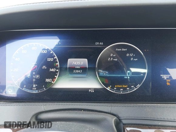 2019 Mercedes-Benz S 560 with VIN WDDUG8GB2KA429212, listed as a IAAI auction lot 41473457 with 53,843 mi miles and . Bid and sale history available at DreamBid. Image 7.