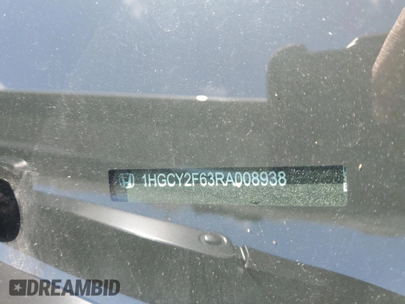 2024 Honda Accord EX-L with VIN 1HGCY2F63RA008938, listed as a Copart auction lot 56930515 with 25,759 mi miles and Salvage title. Bid and sale history available at DreamBid. Image 12.