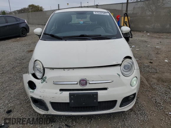 2013 FIAT 500 Sport with VIN 3C3CFFBR2DT562490, listed as a Copart auction lot 47532585 with 139,093 mi miles and Salvage Title. Bid and sale history available at carsss.com. Image 5.