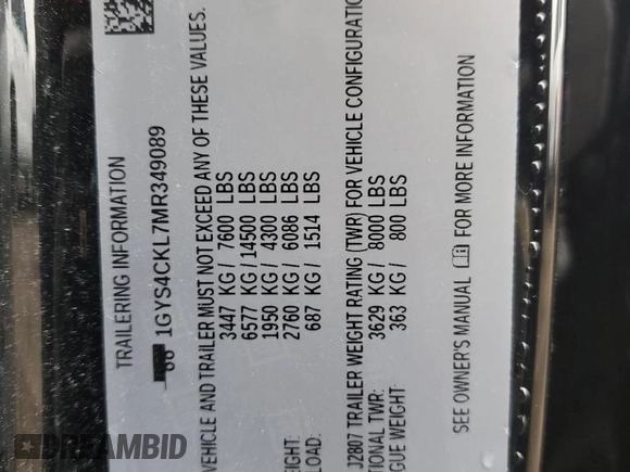 2021 Cadillac Escalade Premium Luxury z VIN 1GYS4CKL7MR349089, wystawiony jako Copart lot #85086864 z przebiegiem 63 045 mil mil oraz Szkoda całkowita • Salvage title. Historia ofert i sprzedaży dostępna na DreamBid. Obrazek 15.