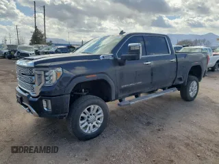 2020 GMC Sierra 2500HD Denali z VIN 1GT49REY4LF258260, wystawiony jako Copart lot #47648135 z przebiegiem 29 629 mil mil oraz Czysty tytuł • Clean title. Historia ofert i sprzedaży dostępna na DreamBid. Obrazek 1.