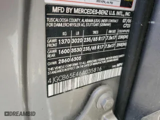 2006 Mercedes-Benz R-Class 3.5L with VIN 4JGCB65E46A035816, listed as a Copart auction lot 55044144 with 145,731 mi miles and Salvage Title. Bid and sale history available at carsss.com. Image 13.