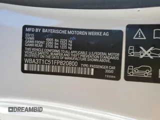 2015 BMW 4 Series 428i xDrive with VIN WBA3T1C51FP820800, listed as a Copart auction lot 88390905 with 168,906 mi miles and Salvage Title. Bid and sale history available at carsss.com. Image 14.