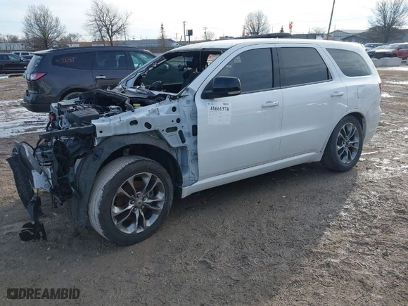 2019 Dodge Durango R/T with VIN 1C4SDJCT5KC820861, listed as a IAAI auction lot 41661374 with 1 mi miles. Bid and sale history available at carsss.com. Image 2.