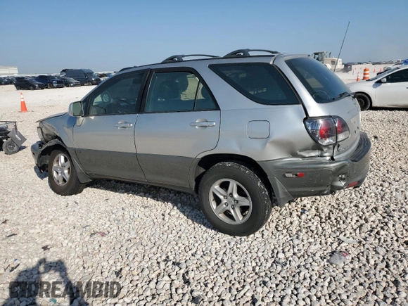2002 Lexus RX 300 with VIN JTJGF10U820121879, listed as a Copart auction lot 52496705 with 92,641 mi miles and Salvage Title. Bid and sale history available at carsss.com. Image 2.