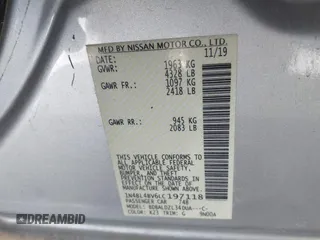 2020 Nissan Altima S with VIN 1N4BL4BV6LC197118, listed as a IAAI auction lot 41616262 with 104,382 mi miles and . Bid and sale history available at DreamBid. Image 9.