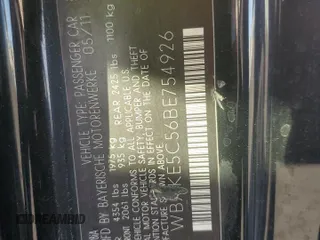 2011 BMW 3 Series 328i with VIN WBAKE5C56BE754926, listed as a Copart auction lot 55842425 with 169,806 mi miles and Salvage title. Bid and sale history available at DreamBid. Image 12.