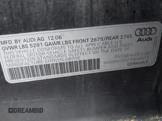 2007 Audi A6 3.2L z VIN WAUDH74F27N098072, wystawiony jako IAAI lot #41675241 z przebiegiem 240 558 mil mil oraz . Historia ofert i sprzedaży dostępna na DreamBid. Obrazek 9.