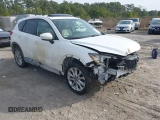 2014 Mazda CX-5 Grand Touring with VIN JM3KE4DY0E0343777, listed as a IAAI auction lot 41464395 with 126,214 mi miles. Bid and sale history available at carsss.com. Image 1.