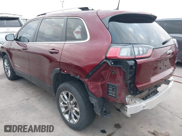 2020 Jeep Cherokee Latitude Plus with VIN 1C4PJLLB7LD585604, listed as a IAAI auction lot 41566073 with 52,529 mi miles. Bid and sale history available at carsss.com. Image 3.