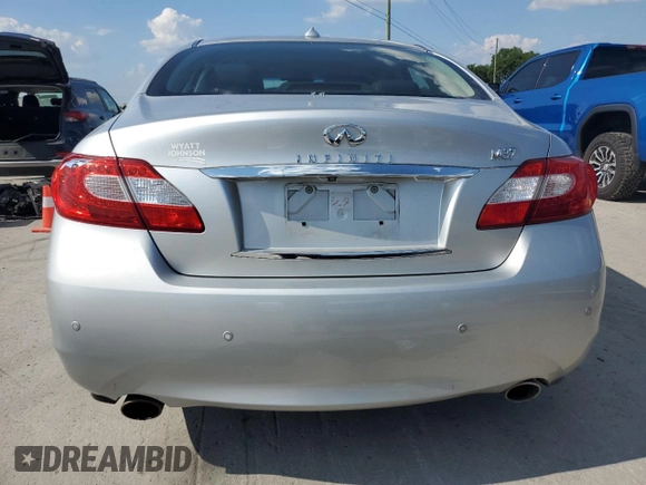 2013 Infiniti M with VIN JN1BY1AP5DM512633, listed as a Copart auction lot 63625755 with 102,190 mi miles and Salvage title. Bid and sale history available at DreamBid. Image 6.