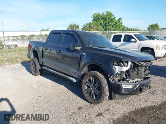 2021 Ford F-150 XL with VIN 1FTFW1E17MFC21307, listed as a IAAI auction lot 41875224 with 116,911 mi miles. Bid and sale history available at carsss.com. Image 1.