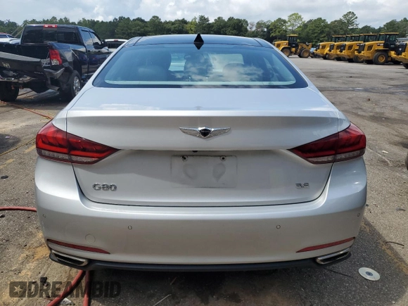 2017 Genesis G80 3.8L with VIN KMHGN4JE5HU182151, listed as a Copart auction lot 71682794 with 57,024 mi miles and Salvage Title. Bid and sale history available at carsss.com. Image 6.
