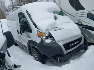 2021 Ram ProMaster Cargo Van with VIN 3C6LRVAGXME552721, listed as a IAAI auction lot 41486366 with 53,117 mi miles. Bid and sale history available at carsss.com. Image 1.