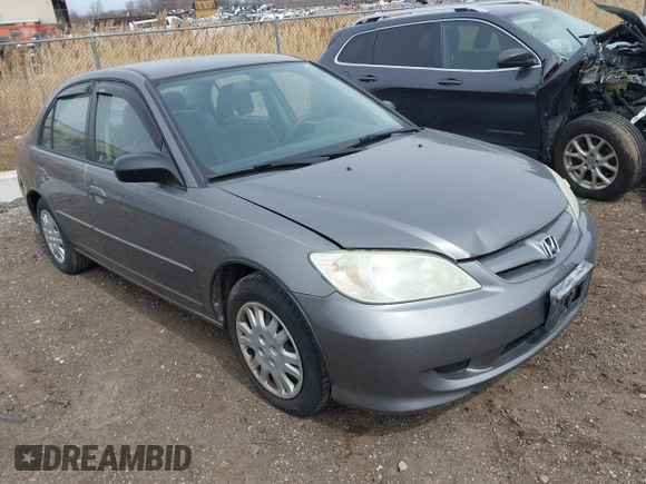 2005 Honda Civic LX with VIN 1HGES16505L027442, listed as a IAAI auction lot 41995564 with 165,828 mi miles and . Bid and sale history available at DreamBid. Image 1.