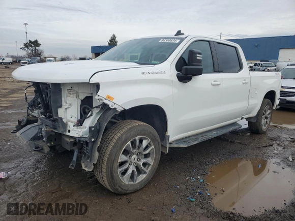 2021 Chevrolet Silverado 1500 RST with VIN 1GCUYEEL9MZ345698, listed as a Copart auction lot 86368694 with 56,924 mi miles and Salvage Title. Bid and sale history available at carsss.com. Image 1.