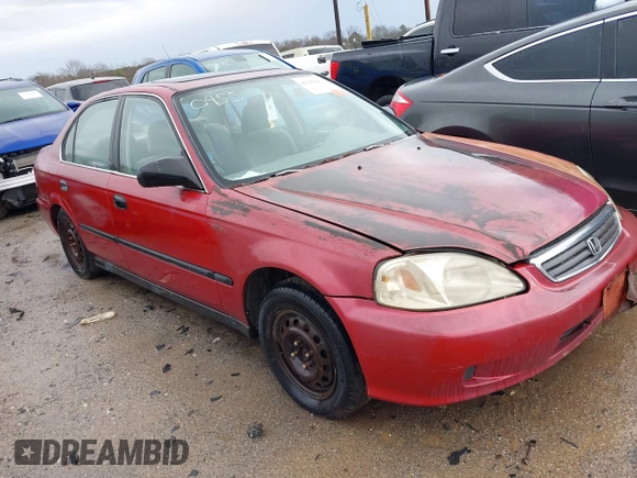1999 Honda Civic LX with VIN 1HGEJ6579XL014663, listed as a IAAI auction lot 41250453 with 251,342 mi miles. Bid and sale history available at carsss.com. Image 1.