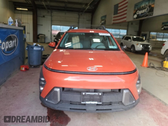 2024 Hyundai Kona SEL with VIN KM8HCCAB8RU083917, listed as a Copart auction lot 51672045 with 17,456 mi miles and Salvage Title. Bid and sale history available at carsss.com. Image 5.