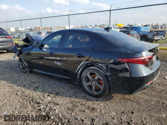 2018 Alfa Romeo Giulia with VIN ZARFAEDN8J7579215, listed as a Copart auction lot 86781414 with Not provided miles and Salvage title. Bid and sale history available at DreamBid. Image 2.
