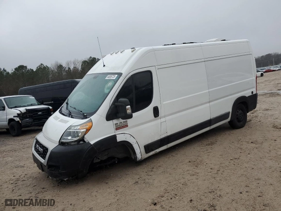 2019 Ram ProMaster Cargo Van with VIN 3C6TRVDG4KE532280, listed as a Copart auction lot 44806725 with 130,926 mi miles and Non Repairable. Bid and sale history available at carsss.com. Image 1.
