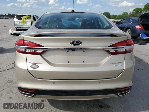 2017 Ford Fusion Titanium with VIN 3FA6P0K99HR166567, listed as a Copart auction lot 54293425 with 0 mi miles and Salvage Title. Bid and sale history available at carsss.com. Image 6.