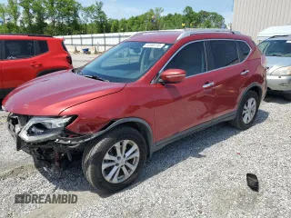 2015 Nissan Rogue SV with VIN KNMAT2MT9FP557680, listed as a Copart auction lot 53566195 with 72,907 mi miles and Salvage Title. Bid and sale history available at DreamBid. Image 1.