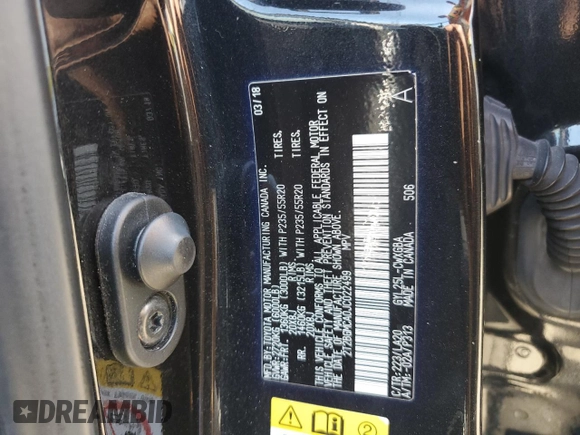 2018 Lexus RX 450h with VIN 2T2BGMCA0JC022499, listed as a Copart auction lot 59189605 with 84,263 mi miles and Salvage title. Bid and sale history available at DreamBid. Image 14.