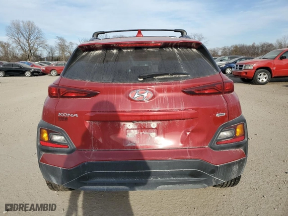 2021 Hyundai Kona SEL Plus with VIN KM8K6CAA7MU602940, listed as a Copart auction lot 82282504 with 45,316 mi miles and Salvage Title. Bid and sale history available at carsss.com. Image 6.