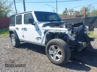 2022 Jeep Wrangler Unlimited Sport S z VIN 1C4HJXDG5NW254016, wystawiony jako IAAI lot #42214730 z przebiegiem 42 003 mil mil oraz . Historia ofert i sprzedaży dostępna na DreamBid. Obrazek 1.
