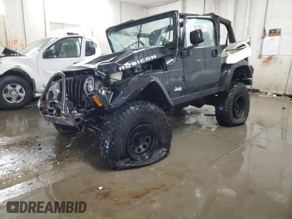 2003 Jeep Wrangler Rubicon with VIN 1J4FA69S13P337927, listed as a Copart auction lot 46179675 with 125,426 mi miles and Non repairable. Bid and sale history available at DreamBid. Image 1.