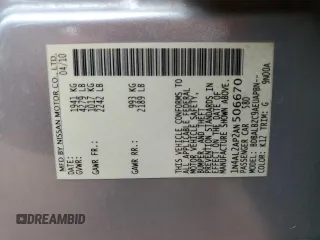 2010 Nissan Altima SL z VIN 1N4AL2AP2AN506670, wystawiony jako Copart lot #58450775 z przebiegiem 170 683 mil mil oraz Szkoda całkowita • Salvage title. Historia ofert i sprzedaży dostępna na DreamBid. Obrazek 12.