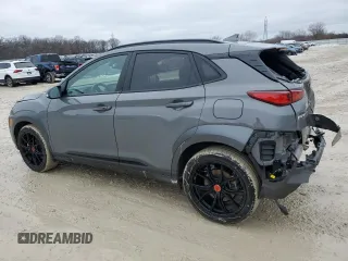 2021 Hyundai Kona Night Edition with VIN KM8K6CA54MU686606, listed as a Copart auction lot 41021354 with 17,769 mi miles and Salvage Title. Bid and sale history available at DreamBid. Image 2.