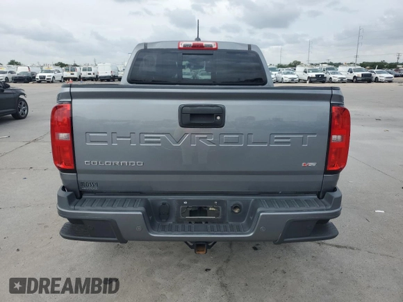 2021 Chevrolet Colorado 2WD LT with VIN 1GCGSCEN4M1138140, listed as a Copart auction lot 60117005 with 61,698 mi miles and Salvage title. Bid and sale history available at DreamBid. Image 6.