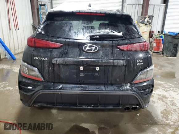 2022 Hyundai Kona N Line with VIN KM8K3CA32NU832526, listed as a Copart auction lot 87066404 with 20,062 mi miles and Salvage Title. Bid and sale history available at carsss.com. Image 6.