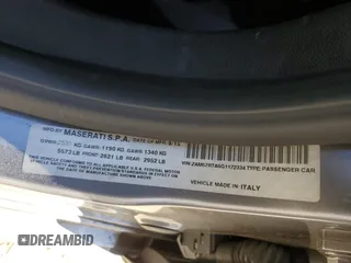 2016 Maserati Ghibli S Q4 z VIN ZAM57RTA6G1172334, wystawiony jako Copart lot #85338024 z przebiegiem 109 516 mil mil oraz Szkoda całkowita • Salvage title. Historia ofert i sprzedaży dostępna na DreamBid. Obrazek 12.