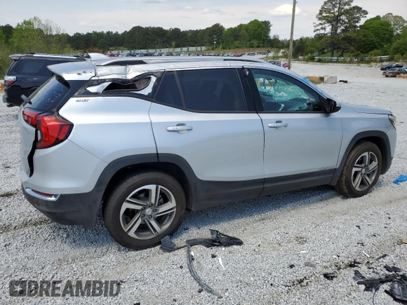 2020 GMC Terrain SLT with VIN 3GKALPEV9LL101347, listed as a Copart auction lot 52211035 with 53,675 mi miles and Salvage Title. Bid and sale history available at carsss.com. Image 3.