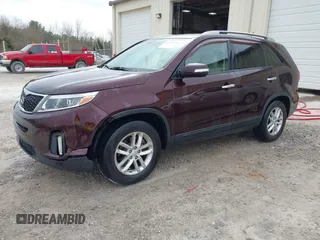 2015 Kia Sorento LX with VIN 5XYKT4A77FG587237, listed as a IAAI auction lot 41748791 with 214,454 mi miles. Bid and sale history available at carsss.com. Image 2.