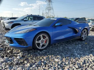 2021 Chevrolet Corvette 2LT with VIN 1G1YB2D4XM5124090, listed as a Copart auction lot 71875884 with 26,749 mi miles and Salvage Title. Bid and sale history available at carsss.com. Image 1.