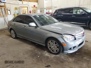 2009 Mercedes-Benz C 300 Sport with VIN WDDGF54X19F210169, listed as a Copart auction lot 61341655 with 190,275 mi miles and Salvage title. Bid and sale history available at DreamBid. Image 4.