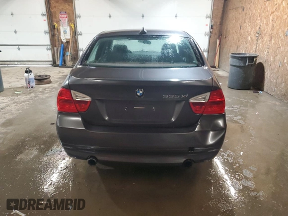 2007 BMW 3 Series 335xi with VIN WBAVD53527A007614, listed as a Copart auction lot 80971994 with 130,120 mi miles and Salvage Title. Bid and sale history available at carsss.com. Image 6.