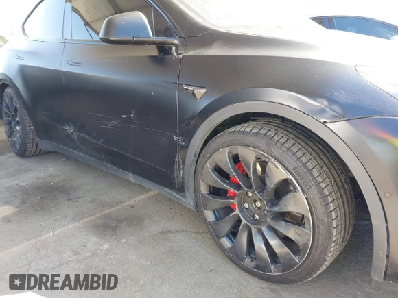 2022 Tesla Model Y Performance z VIN 7SAYGDEF0NF491586, wystawiony jako IAAI lot #42276747 z przebiegiem 117 203 mil mil oraz . Historia ofert i sprzedaży dostępna na DreamBid. Obrazek 6.