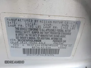 2016 Nissan Versa S with VIN 3N1CN7APXGL846526, listed as a IAAI auction lot 42215430 with 95,573 mi miles and . Bid and sale history available at DreamBid. Image 9.